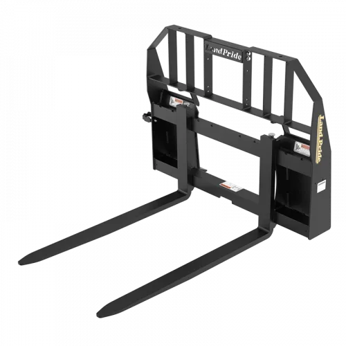 Land Pride pallet forks on a white background