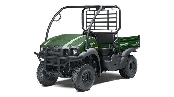 Kawasaki MULE SX two-passenger utility vehicle in Timberline Green