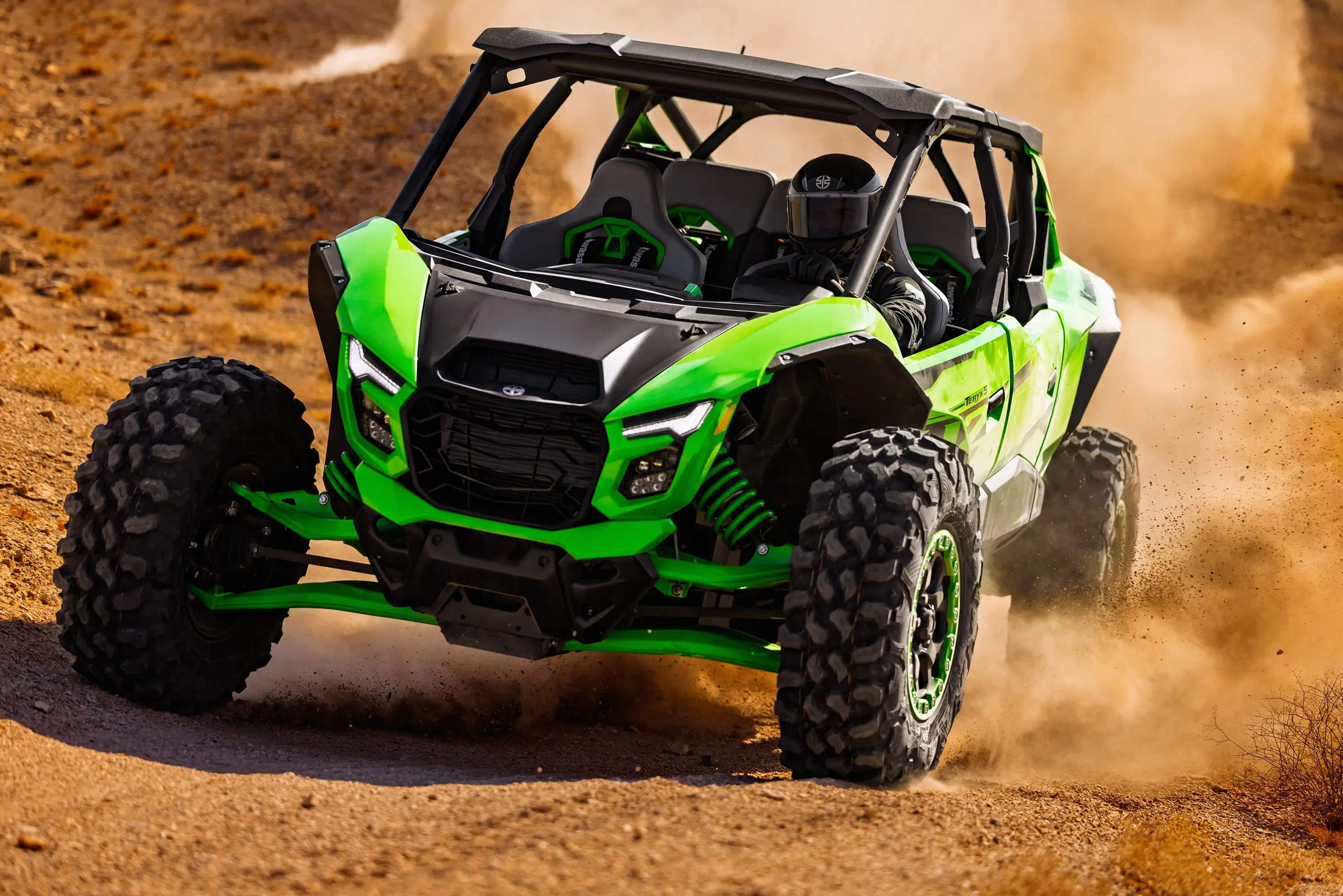 Kawasaki TERYX5 H2 five-passenger side-by-side driving off road
