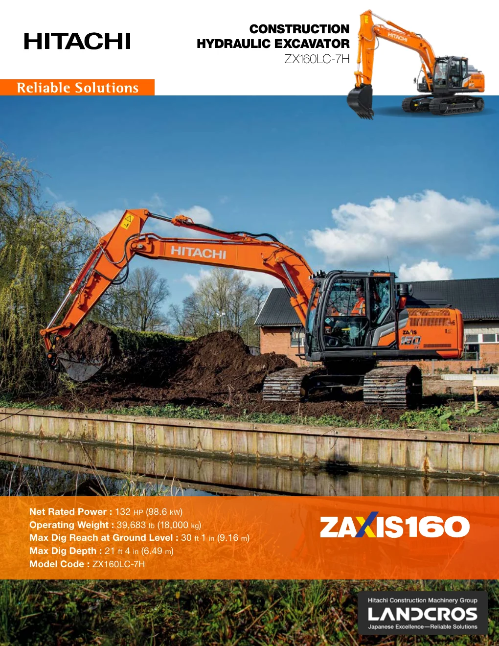 Cover of Hitachi ZX160LC-7H
