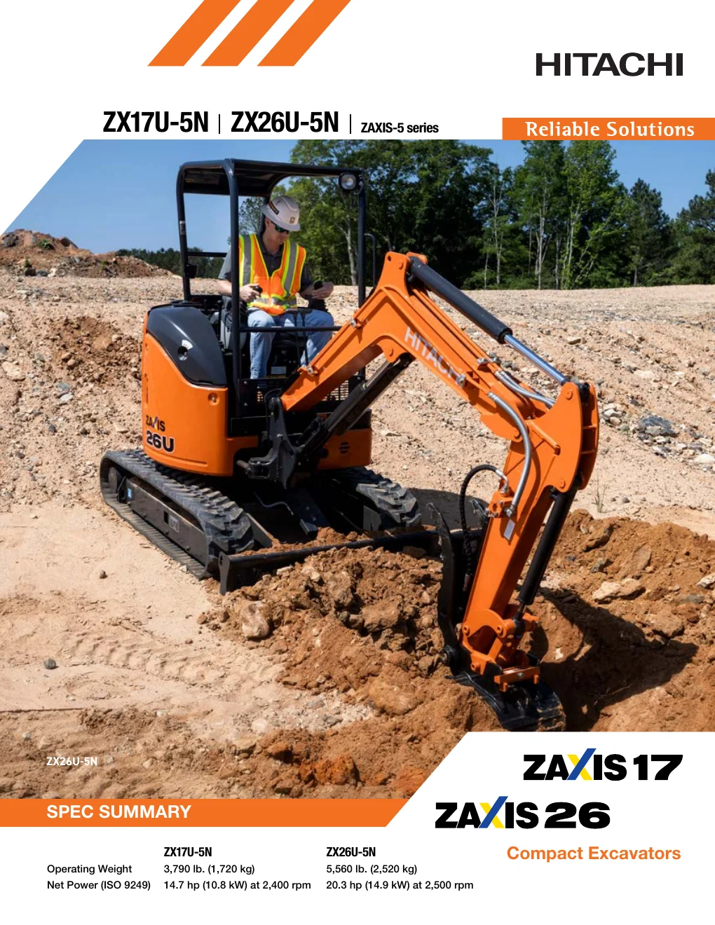Cover of Hitachi ZX17U-5N & ZX26U-5N