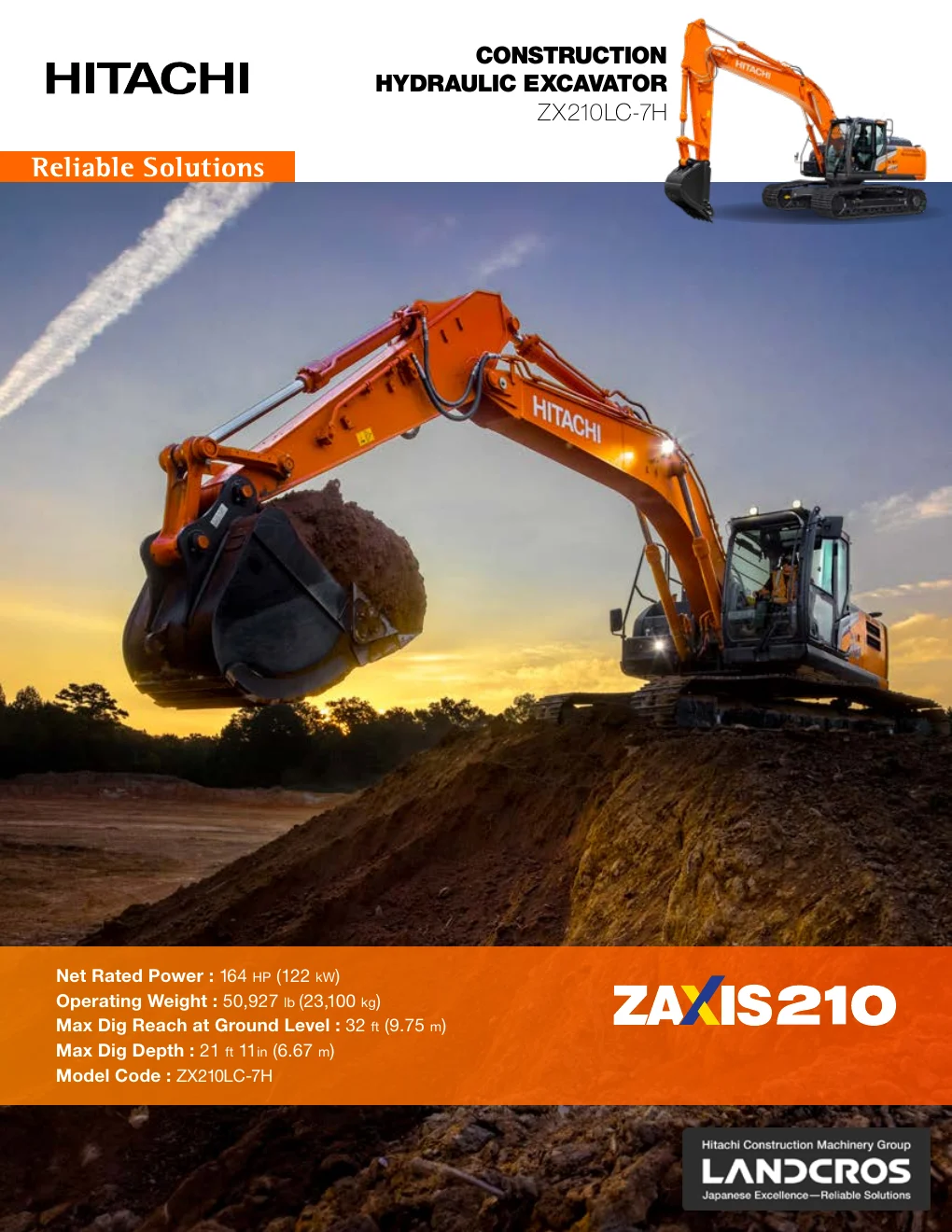Cover of Hitachi ZX210LC-7H