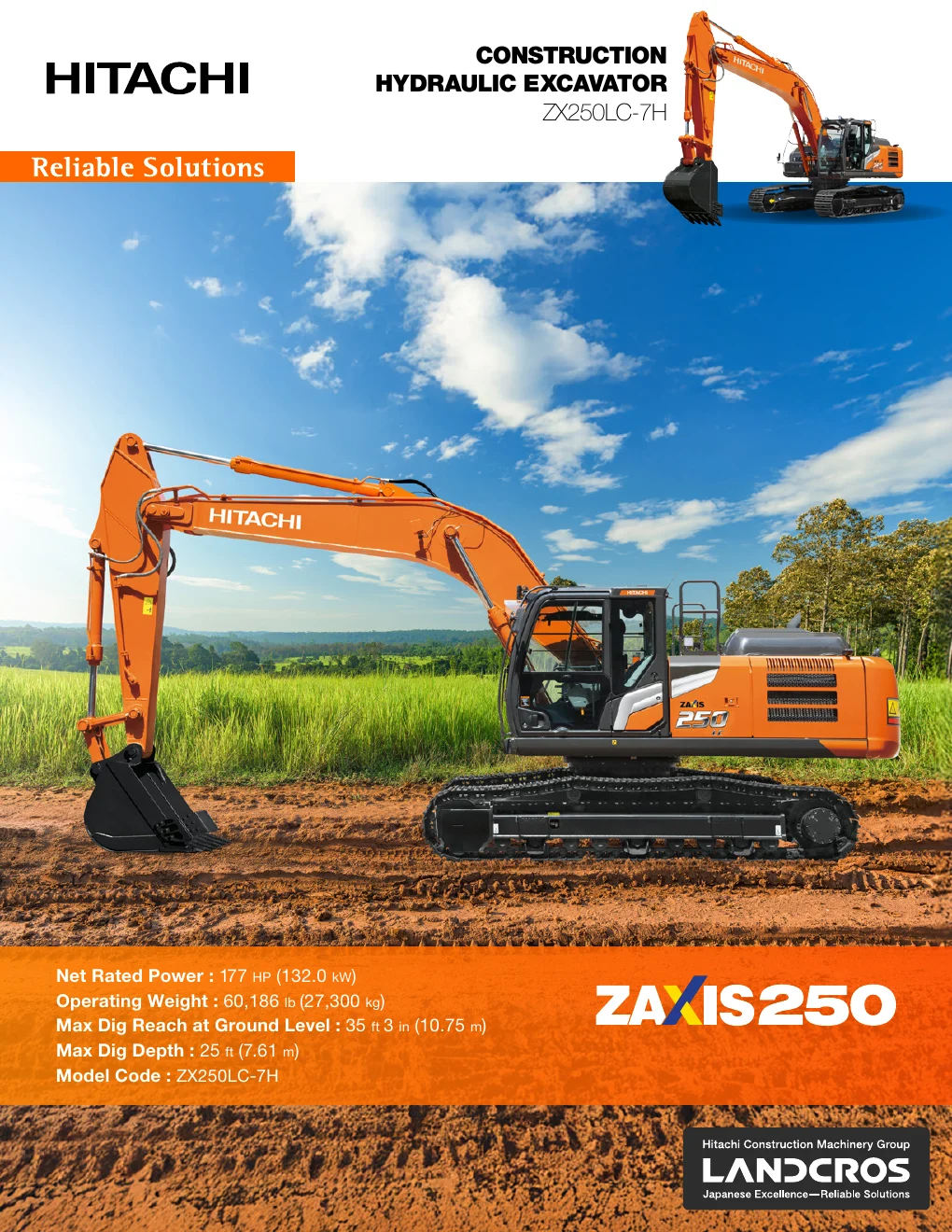 Cover of Hitachi ZX250LC-7H