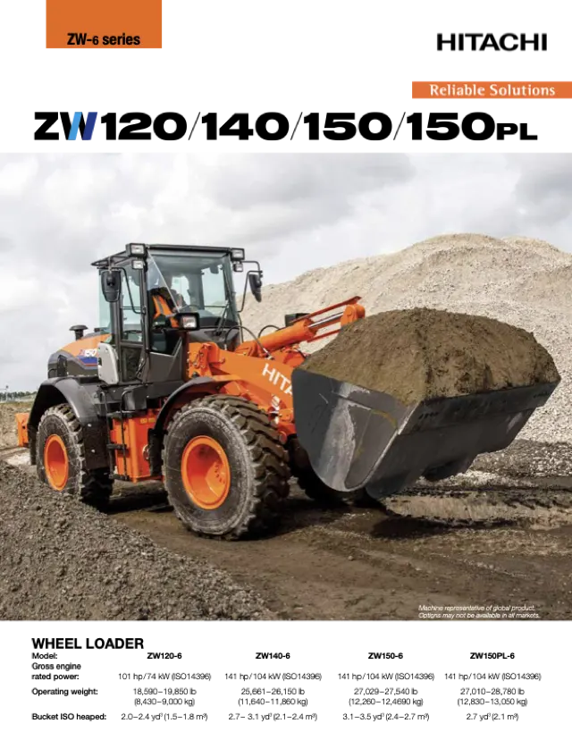 Cover of Hitachi ZW120-6 & ZW140-6