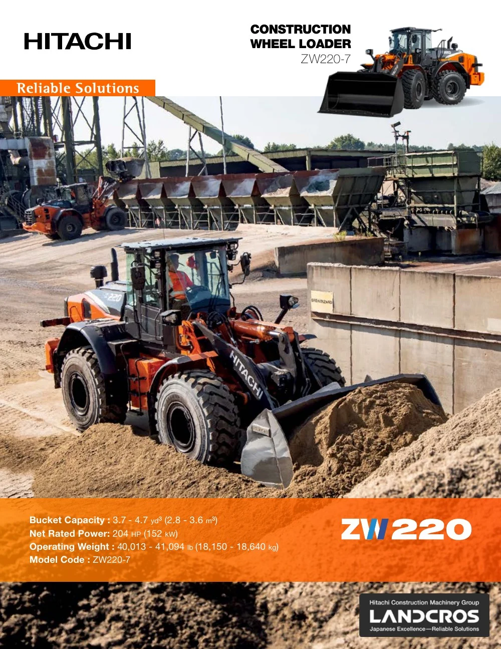 Cover of Hitachi ZW220-7