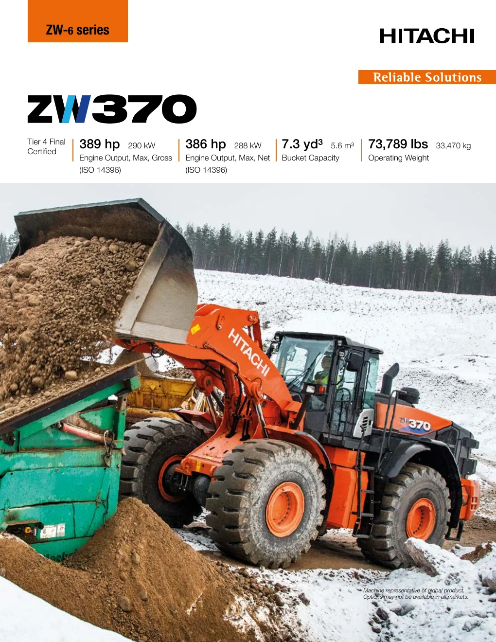 Cover of Hitachi ZW370-6