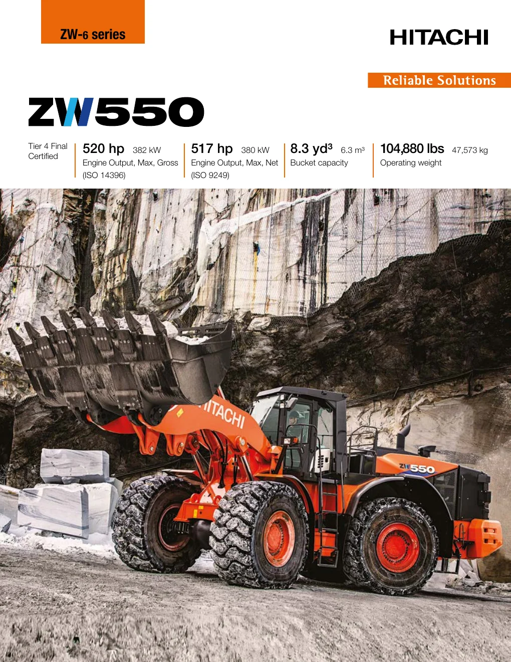 Cover of Hitachi ZW550-6