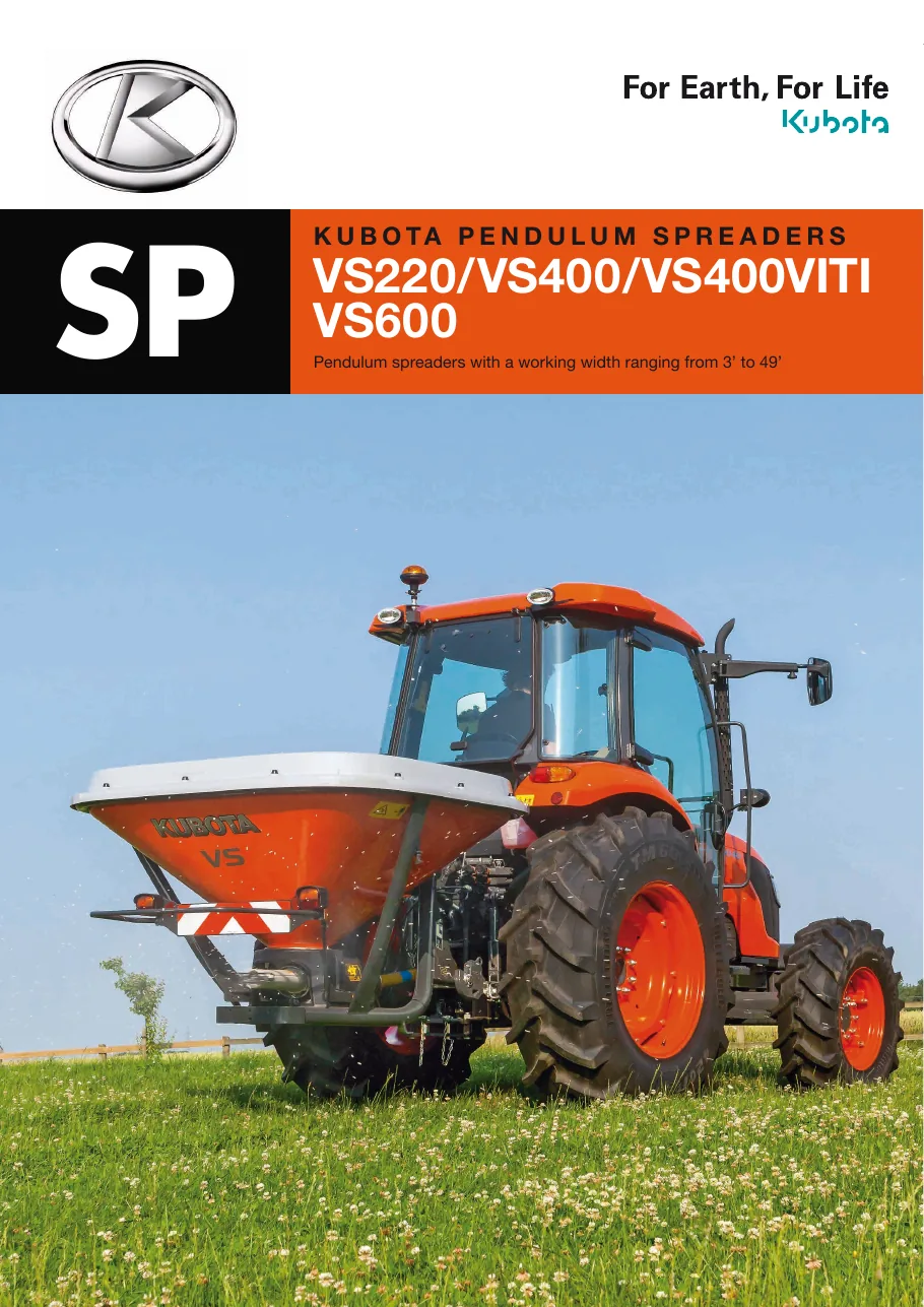 Cover of Kubota VS Pendulum Spreaders