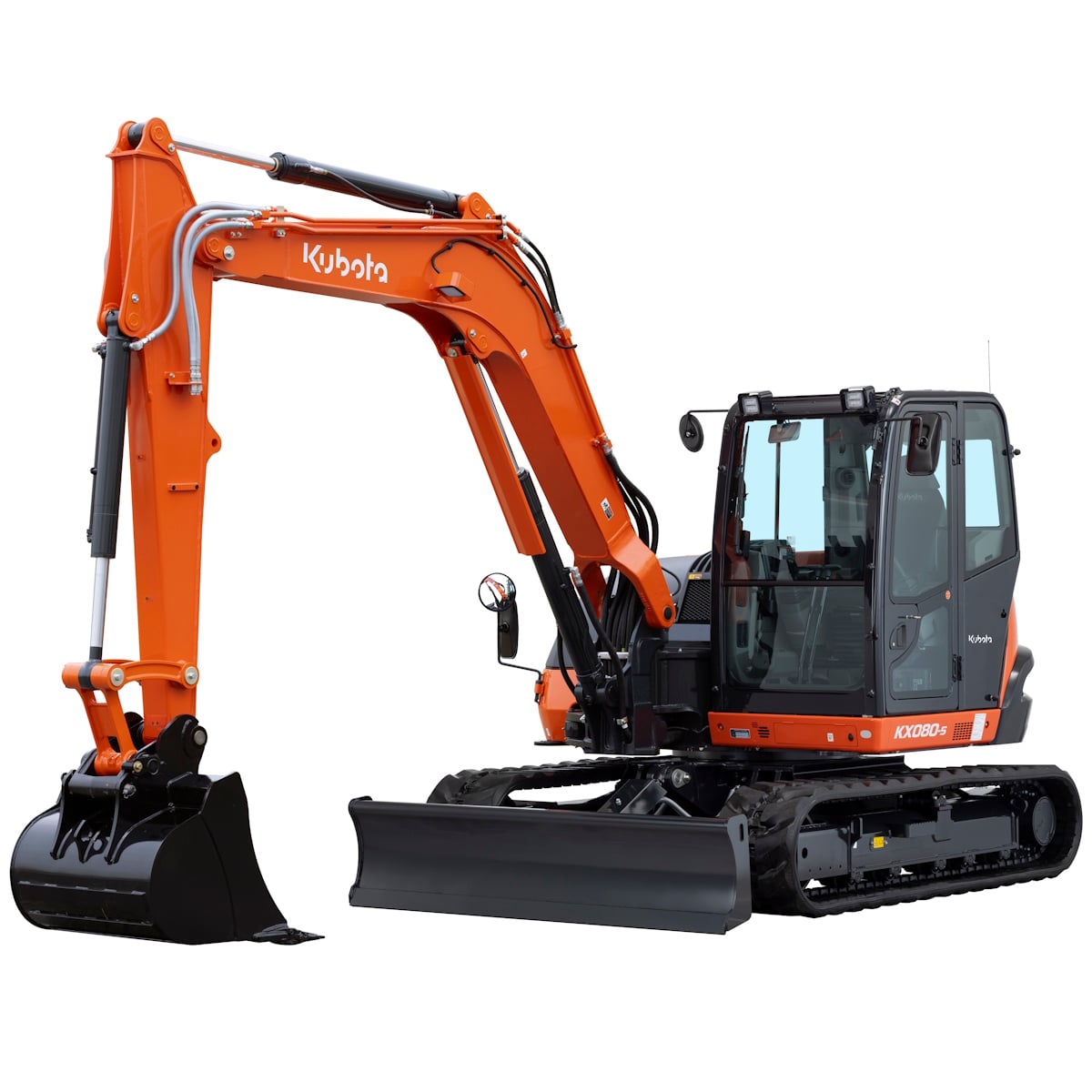 Kubota KX080-5 compact excavator at work