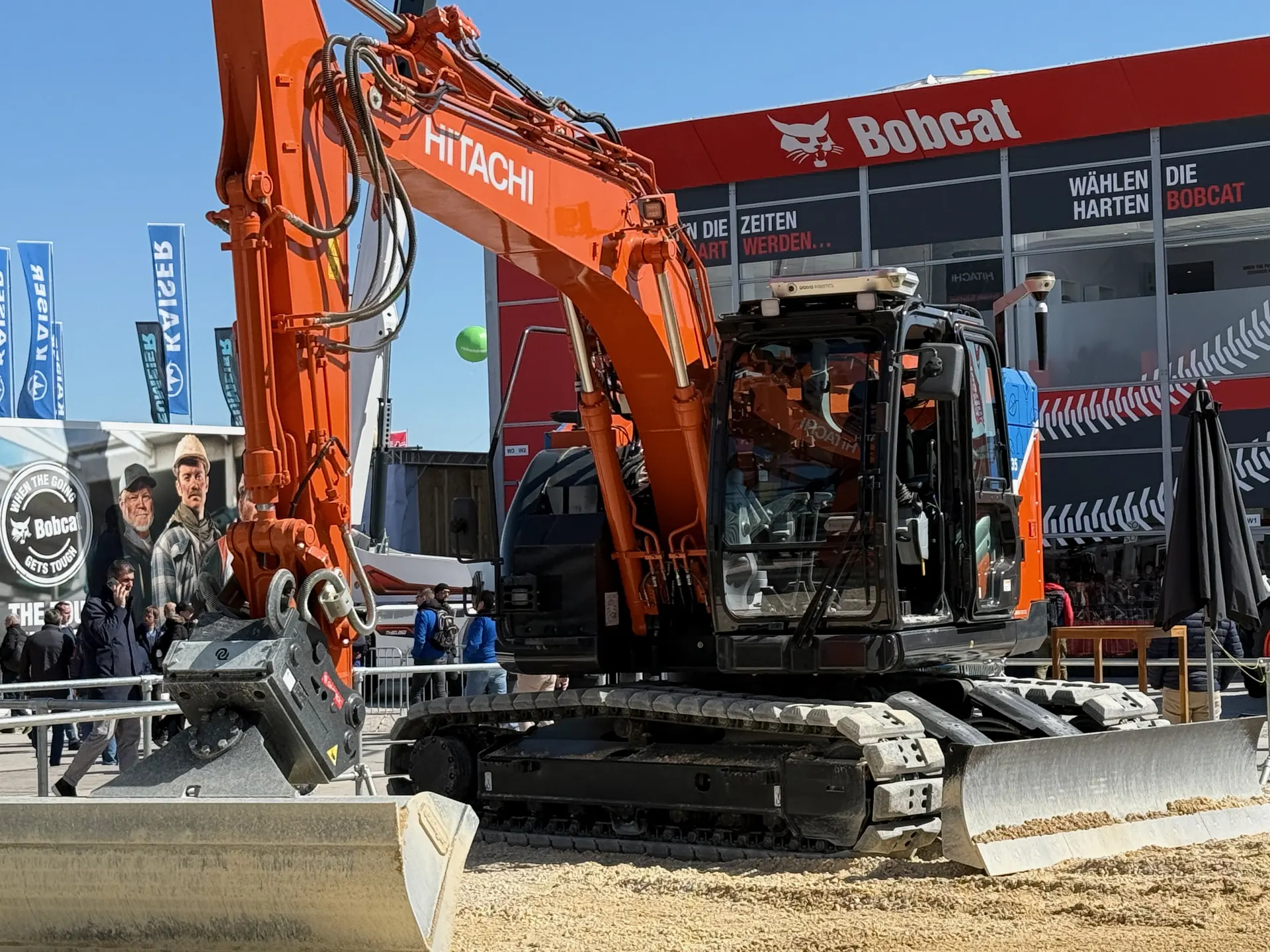 Hitachi construction technology display