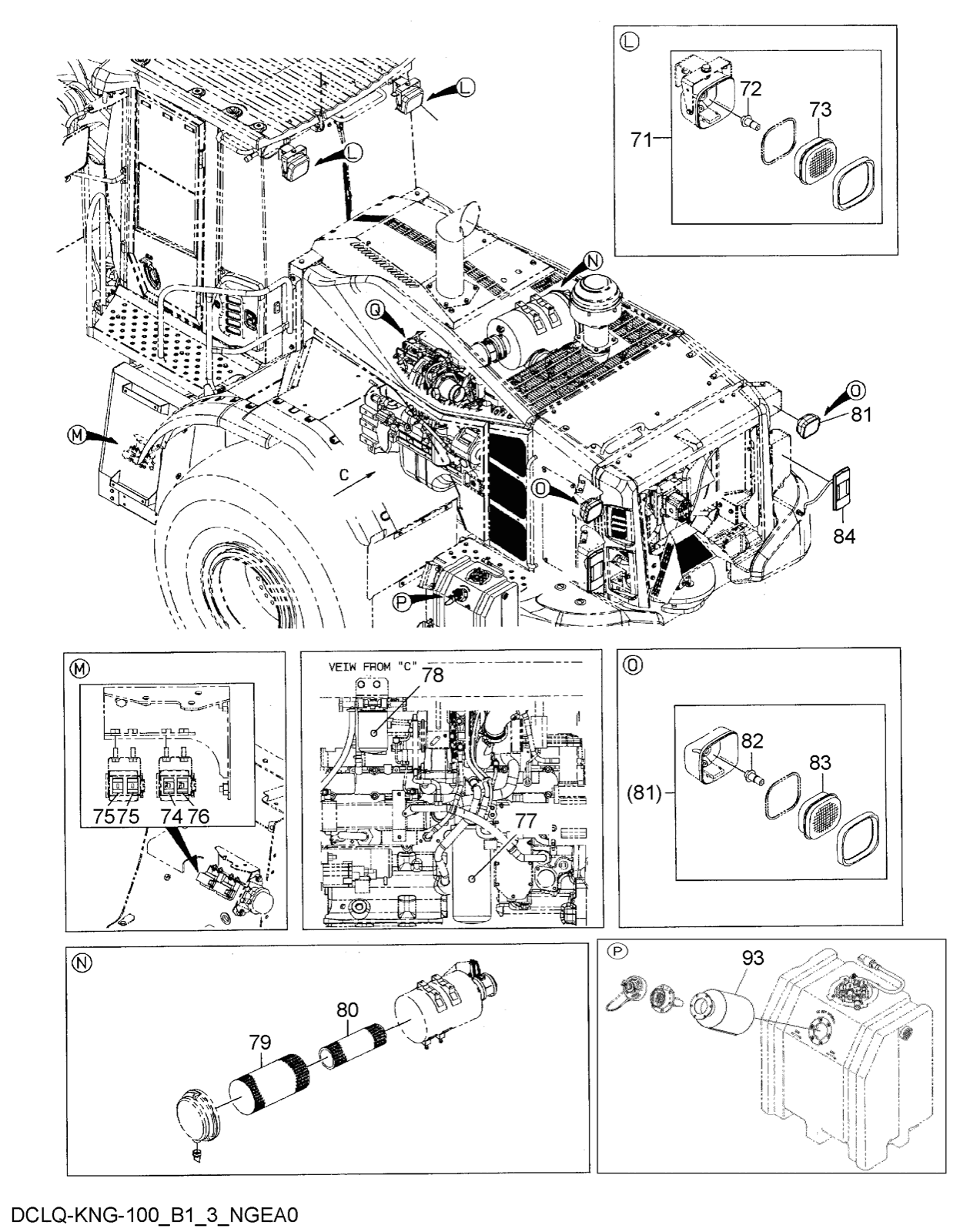 Hitachi LANDCROS ZW330-6 periodic replacement drawing, Periodic replacement parts (3)