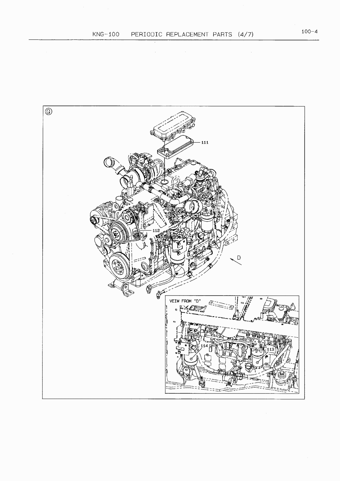 Hitachi LANDCROS ZW330-6 periodic replacement drawing, Periodic replacement parts (4)