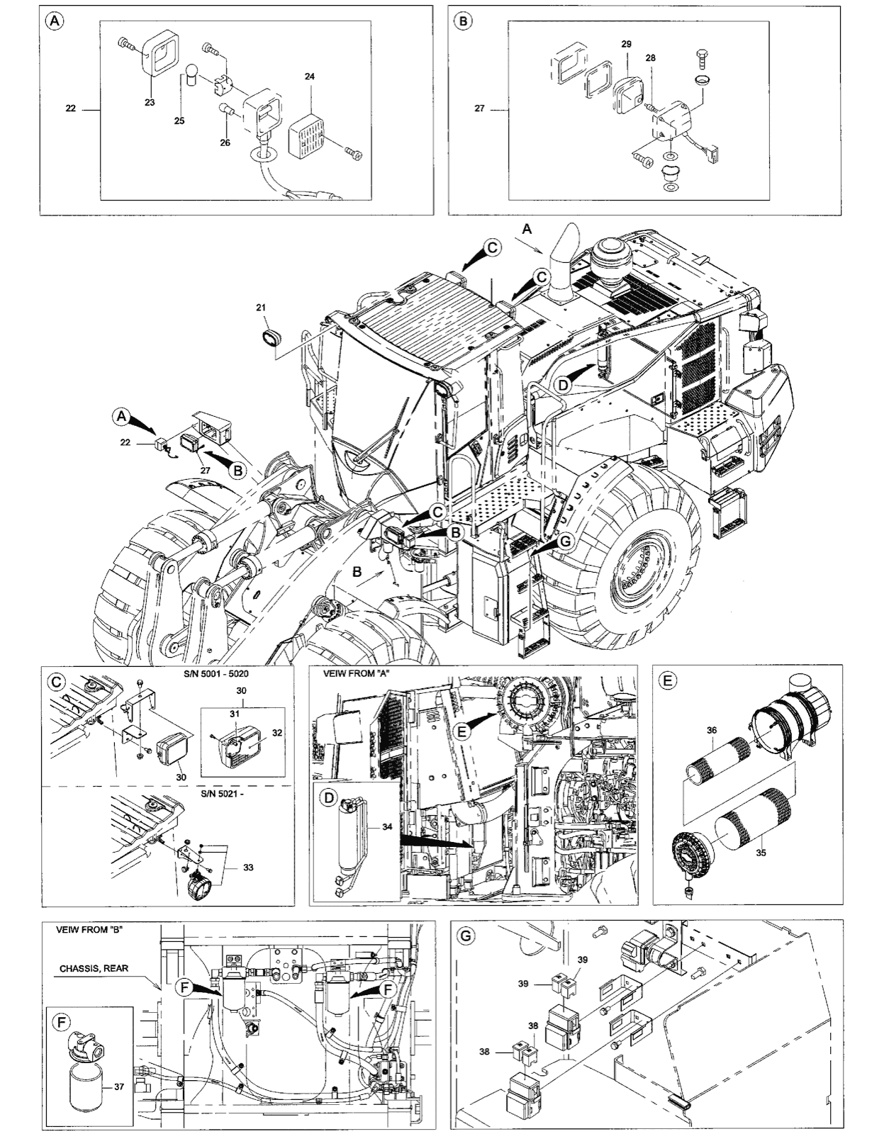 Hitachi LANDCROS ZW370-6 periodic replacement drawing, Periodic replacement parts (1)
