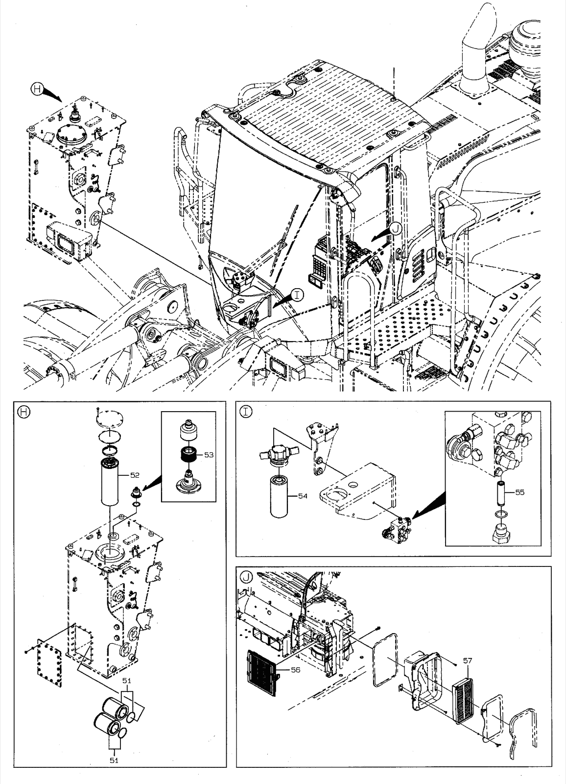 Hitachi LANDCROS ZW370-6 periodic replacement drawing, Periodic replacement parts (2)