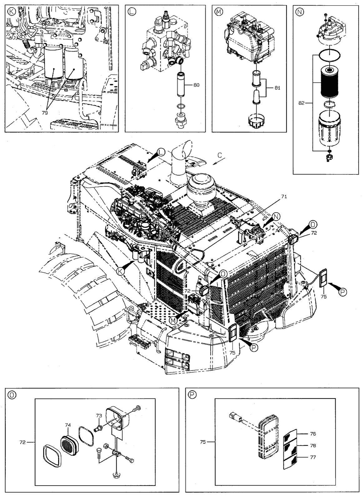 Hitachi LANDCROS ZW370-6 periodic replacement drawing, Periodic replacement parts (3)