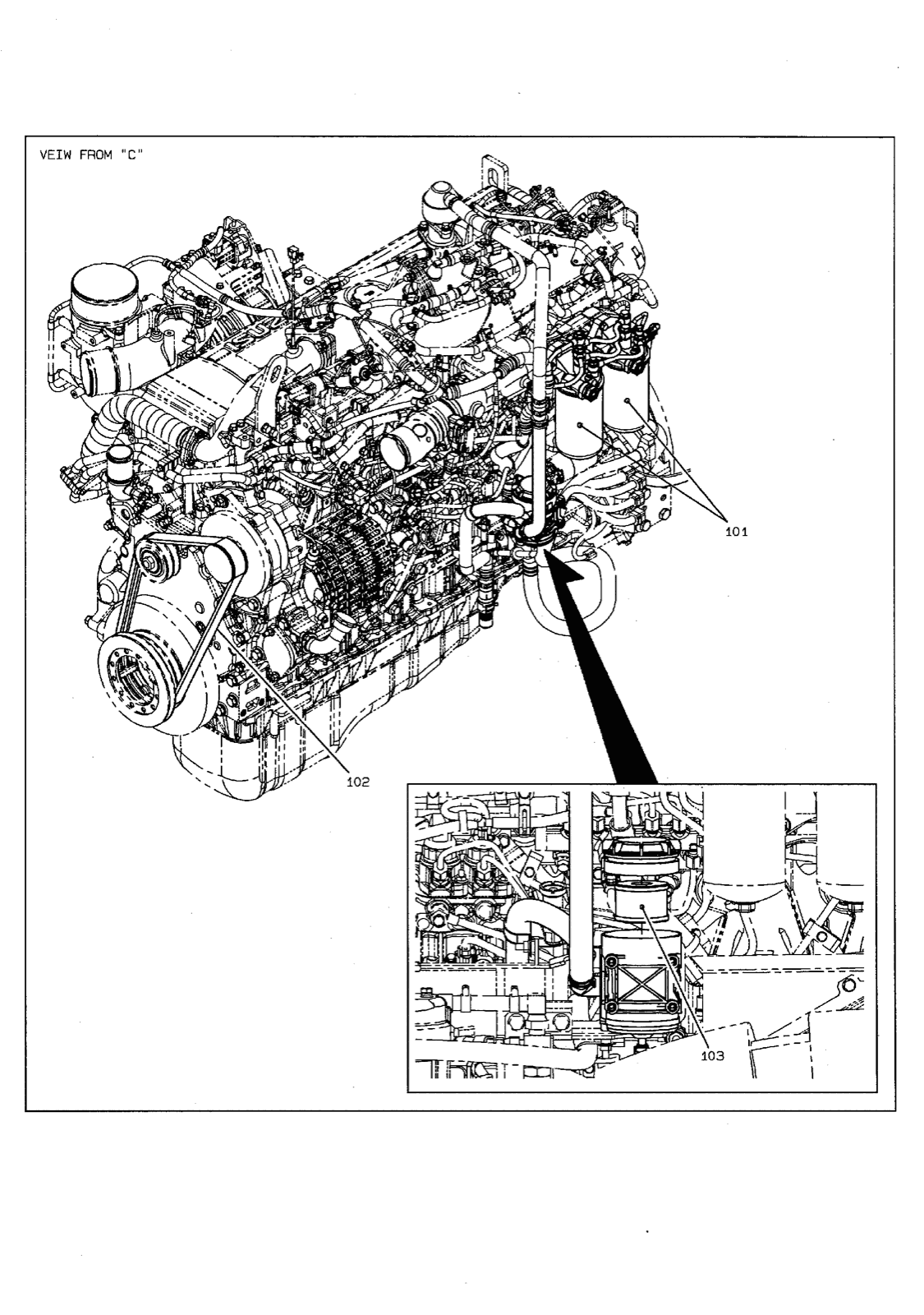 Hitachi LANDCROS ZW370-6 periodic replacement drawing, Periodic replacement parts (4)