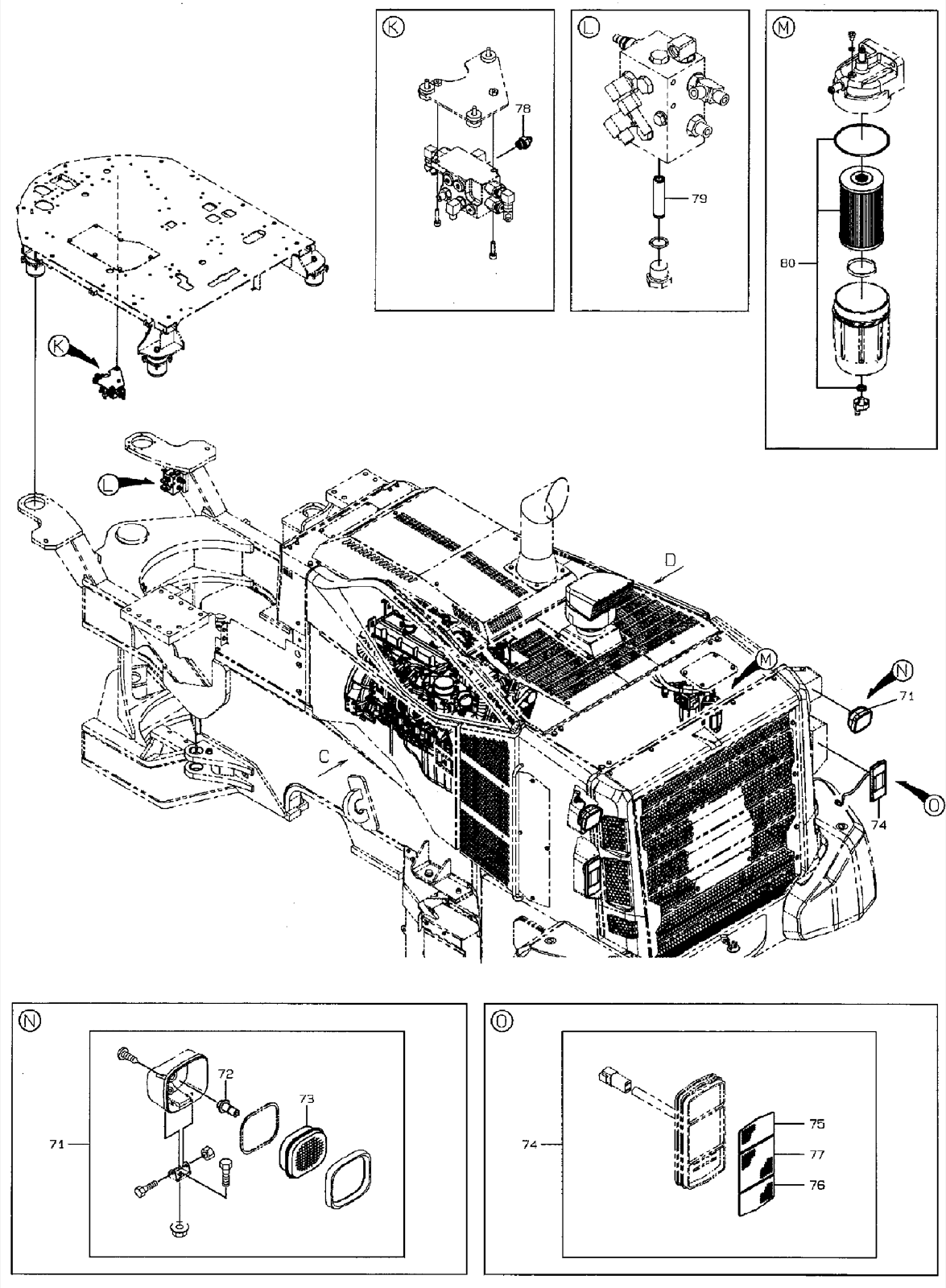 Hitachi LANDCROS ZW550-6 periodic replacement drawing, Periodic replacement parts (3)