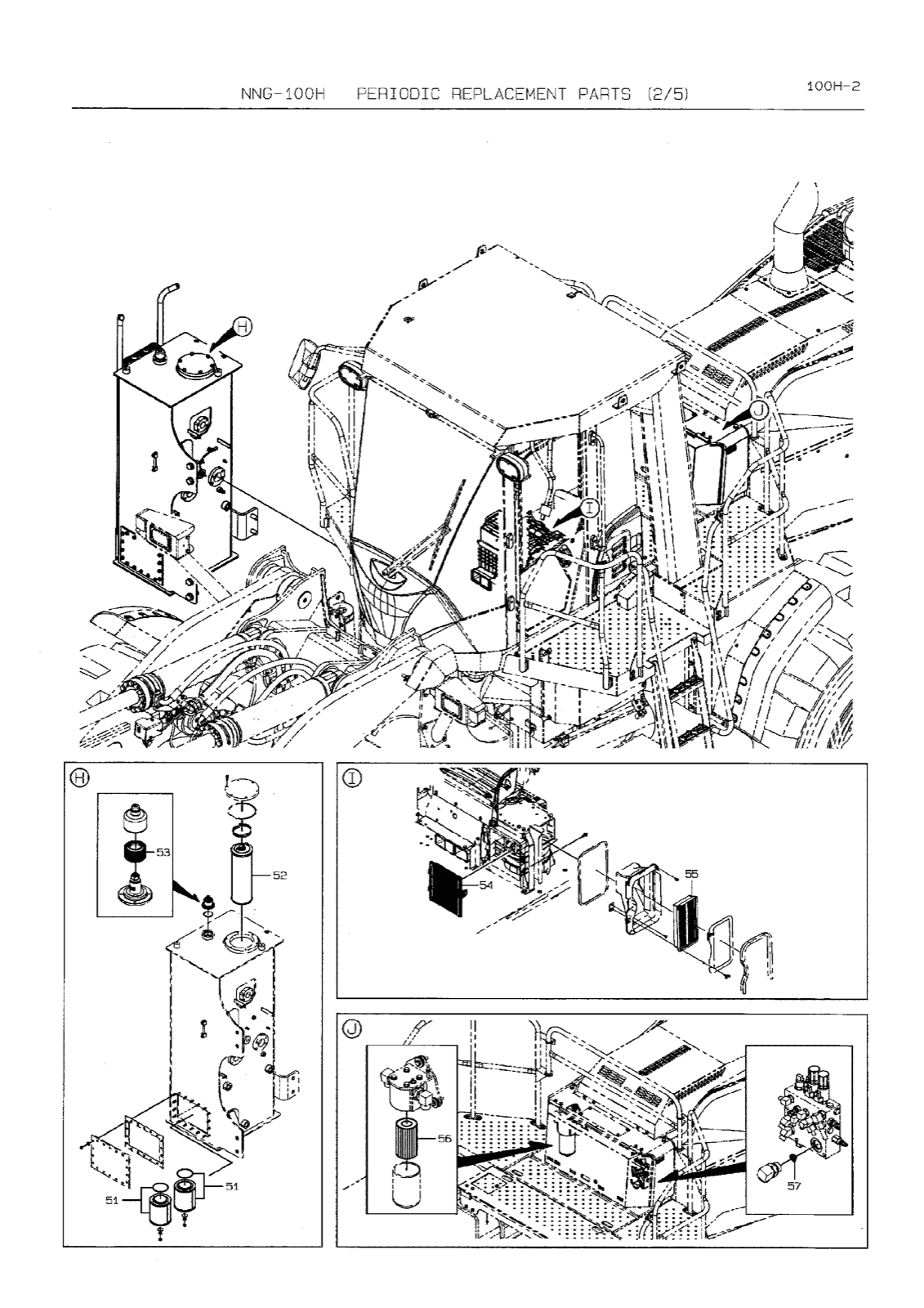 Hitachi LANDCROS ZW550-6 periodic replacement drawing, Periodic replacement parts (2)