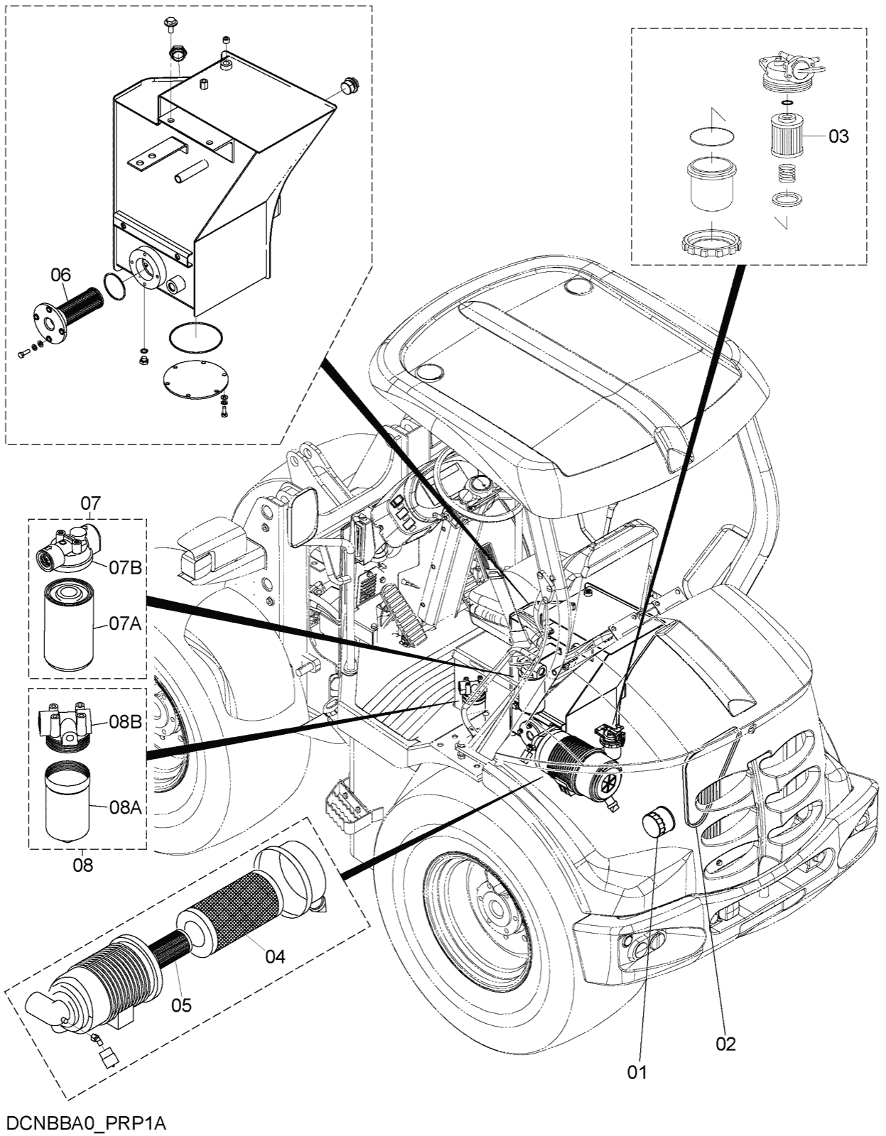 Hitachi LANDCROS ZW30-5B periodic replacement drawing, Filter, element, belt parts