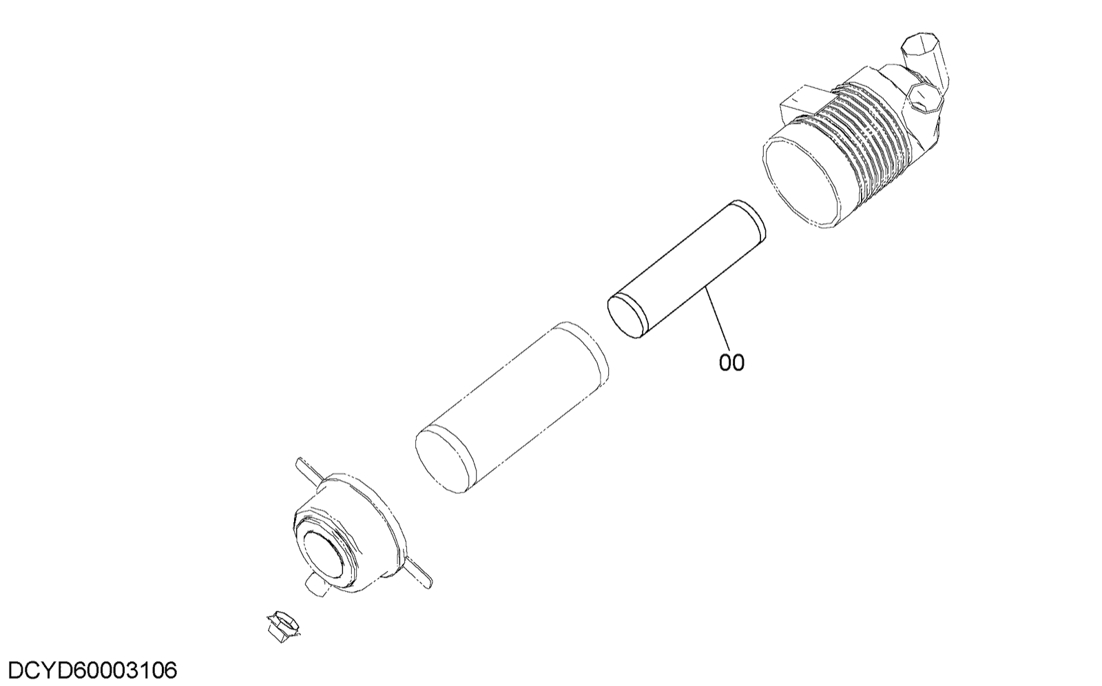 Hitachi LANDCROS ZX26U-5N periodic replacement drawing, Element (inner)