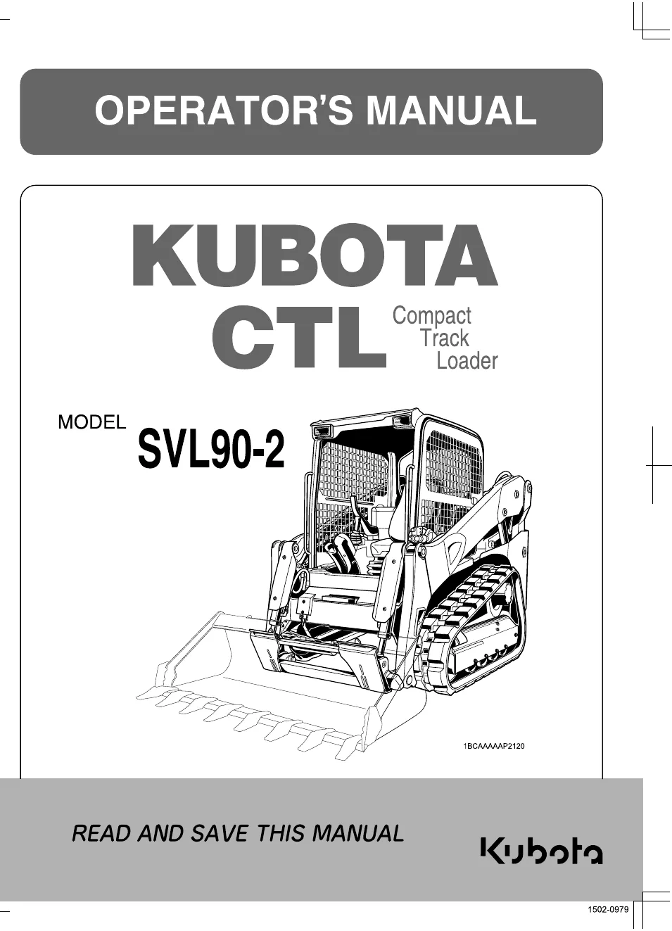 Cover of Kubota SVL90-2 Operator Manual