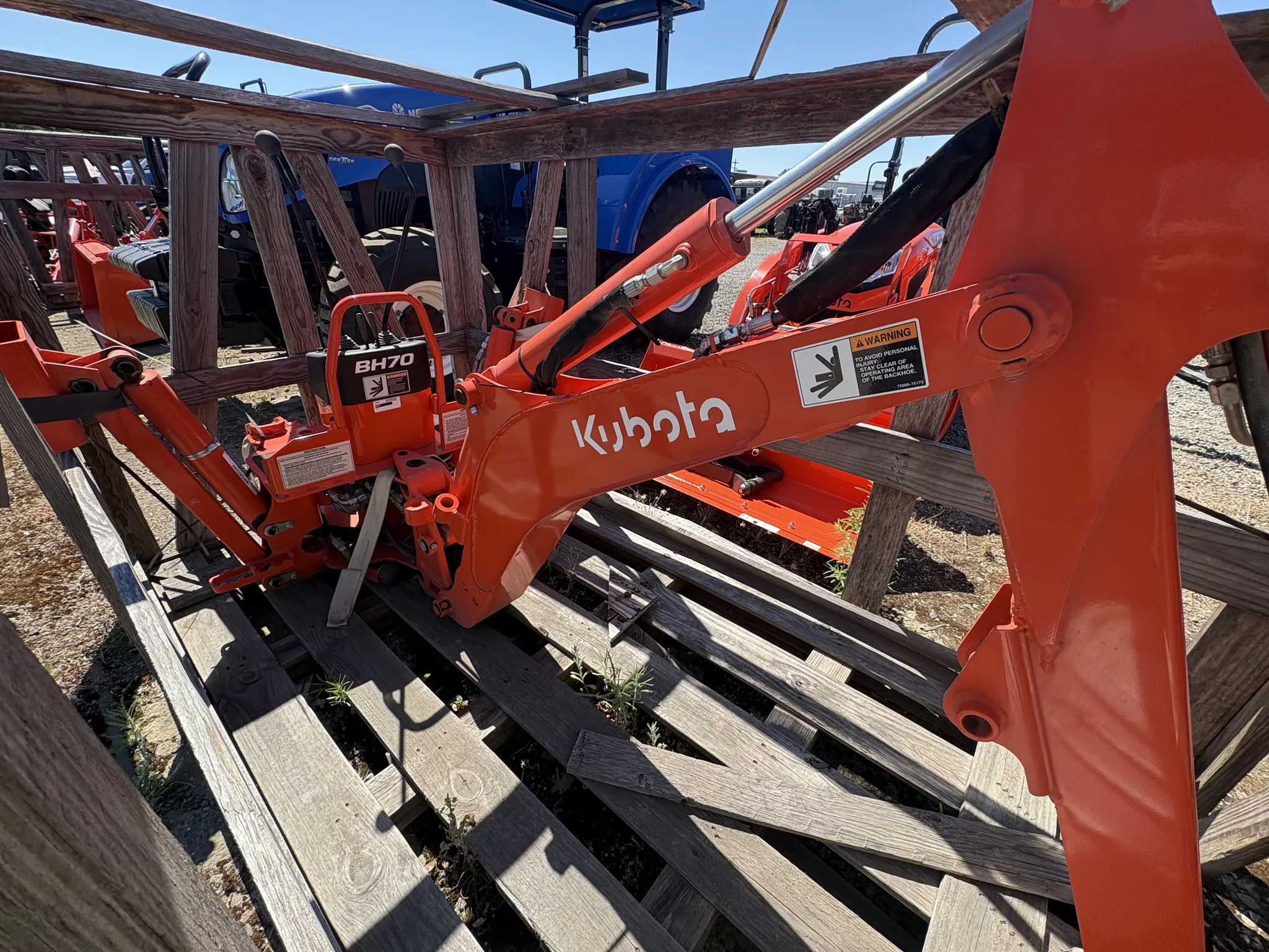 Actual stock photo of Kubota BH70, stock K98586