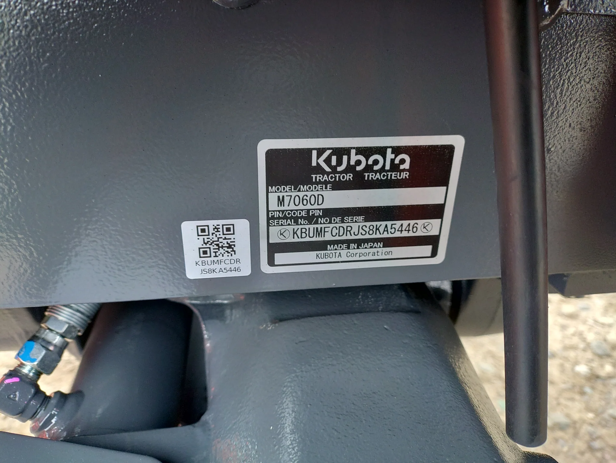 Actual stock photo of Kubota M7060HD12, stock 020835