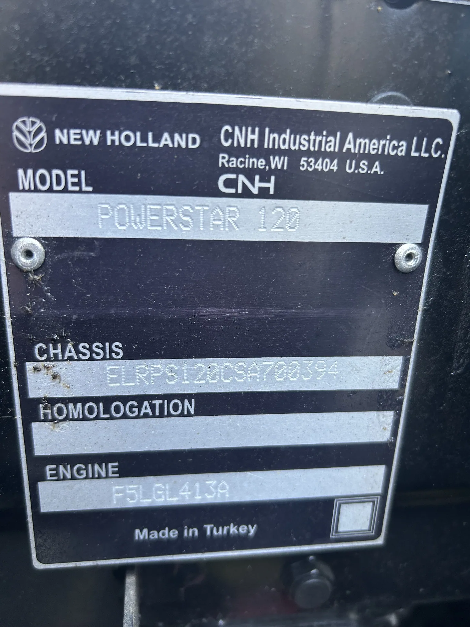Actual stock photo of New Holland POWERSTAR120, stock 027356