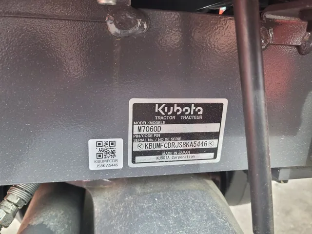 Actual stock photo 2 of Kubota M7060HD12, stock 020835