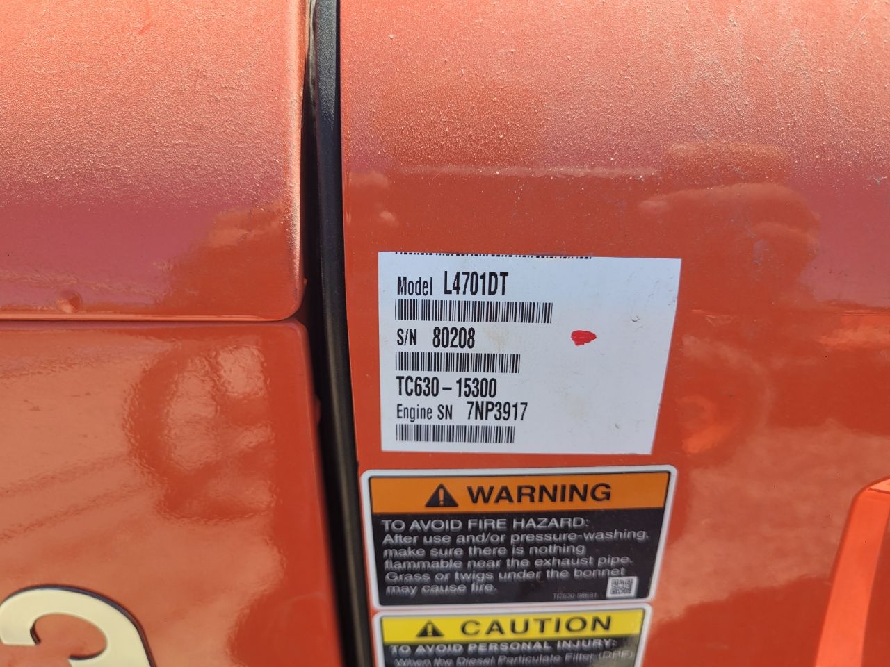 Actual stock photo of Kubota L4701DT, stock 026505