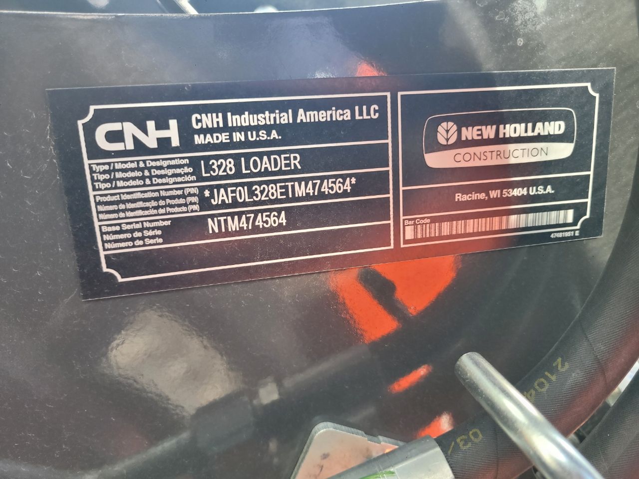 Actual stock photo of New Holland L328, stock 023918