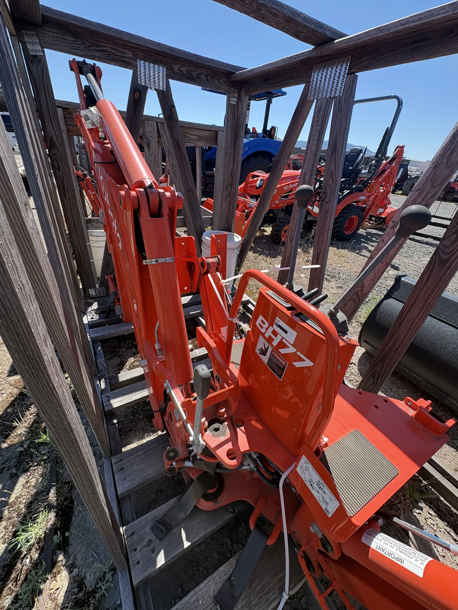 Actual stock photo of Kubota BH77, stock K98263