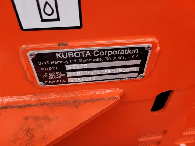 Actual stock photo 3 of Kubota Construction SSV75PHFR, stock 024511