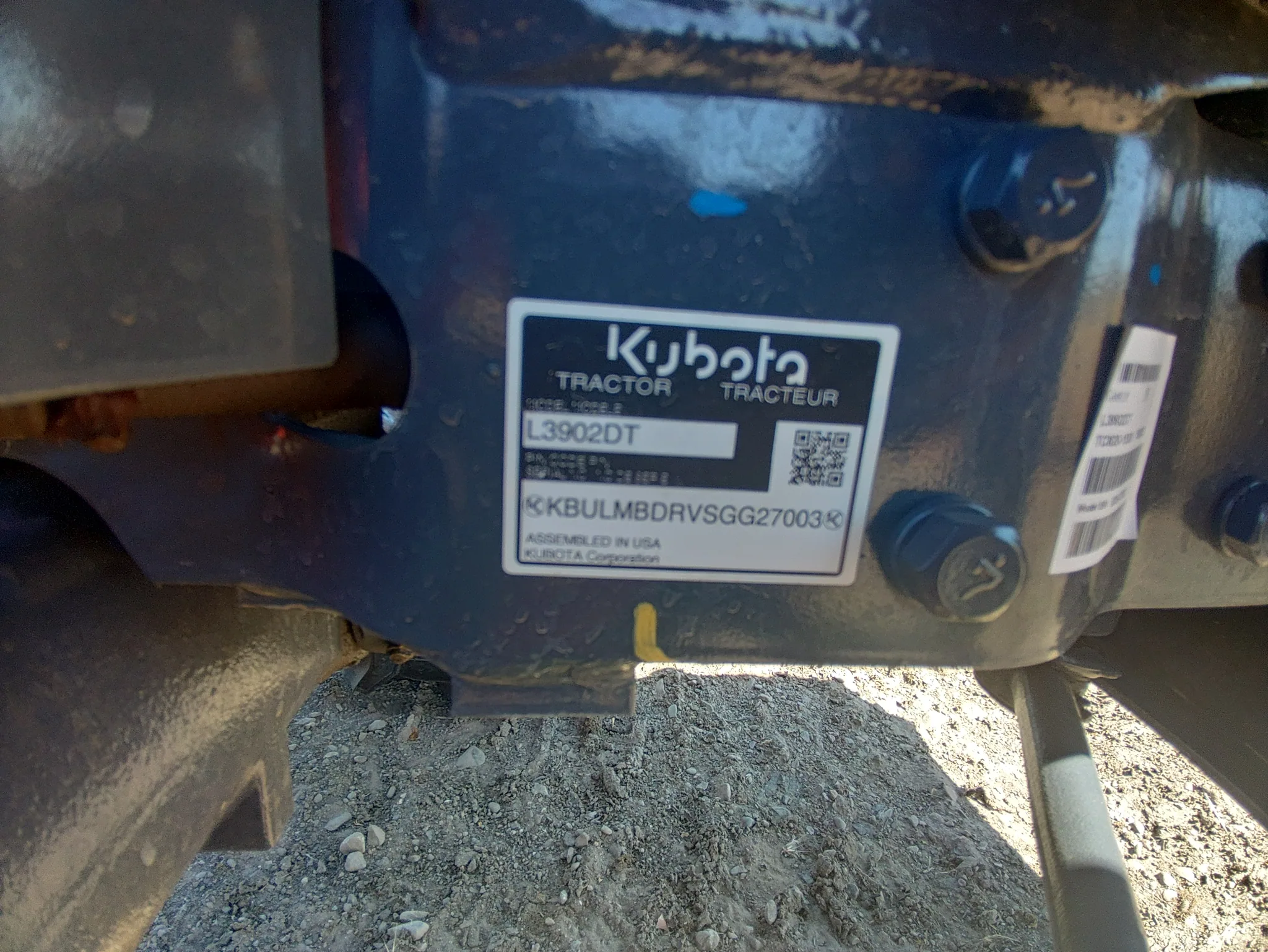 Actual stock photo of Kubota L3902DT, stock 019925