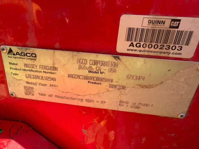 Actual stock photo 5 of 2017 Massey Ferguson 6713, stock 028700