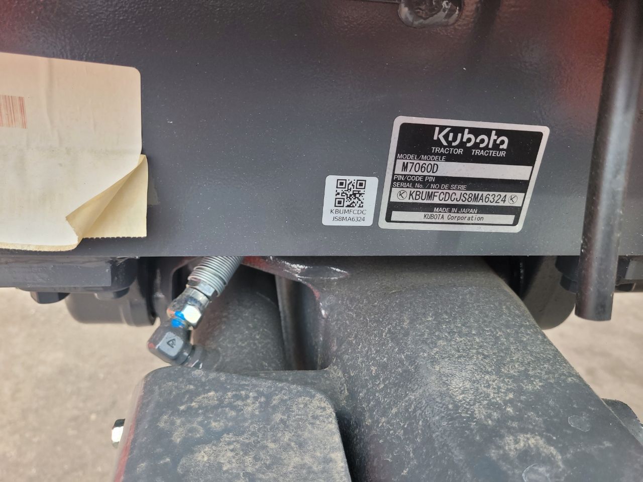 Actual stock photo of Kubota M7060HDC12, stock 023454