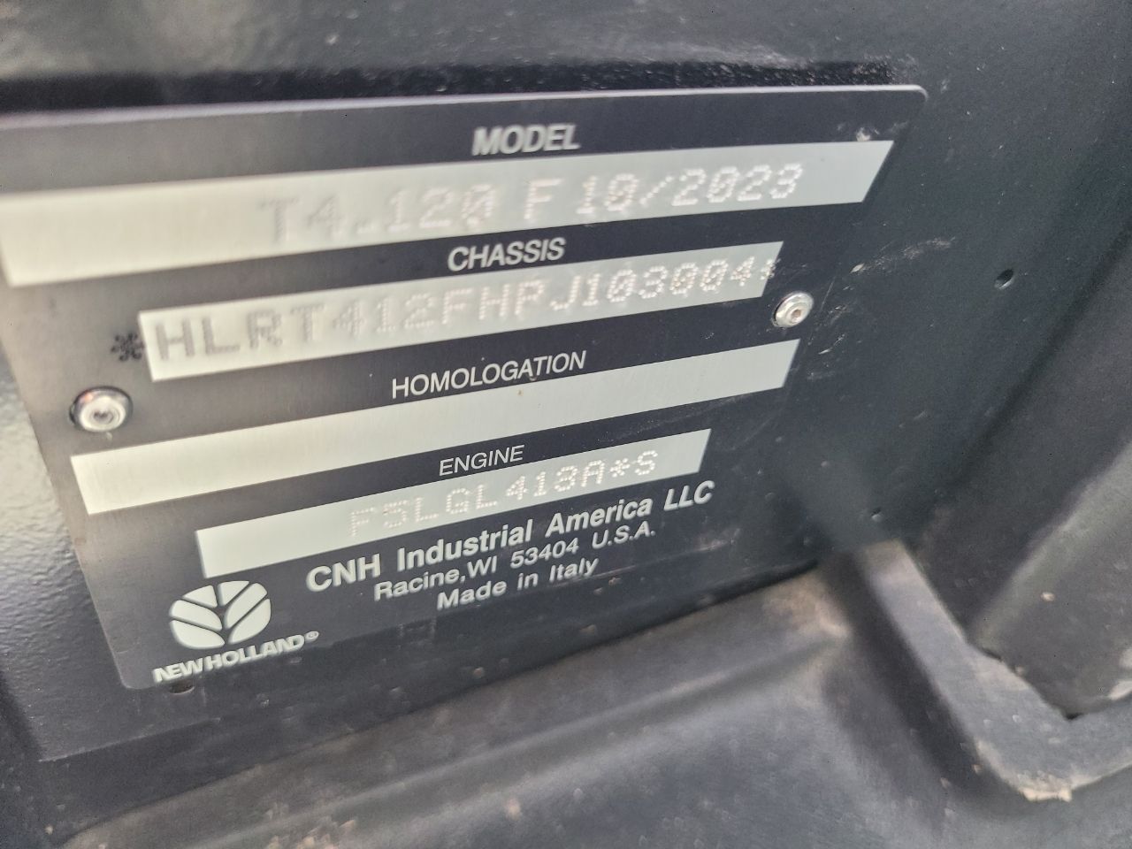 Actual stock photo of New Holland T4.120F T4B, stock 006059