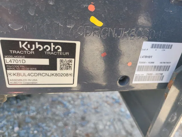 Actual stock photo 3 of Kubota L4701DT, stock 026505