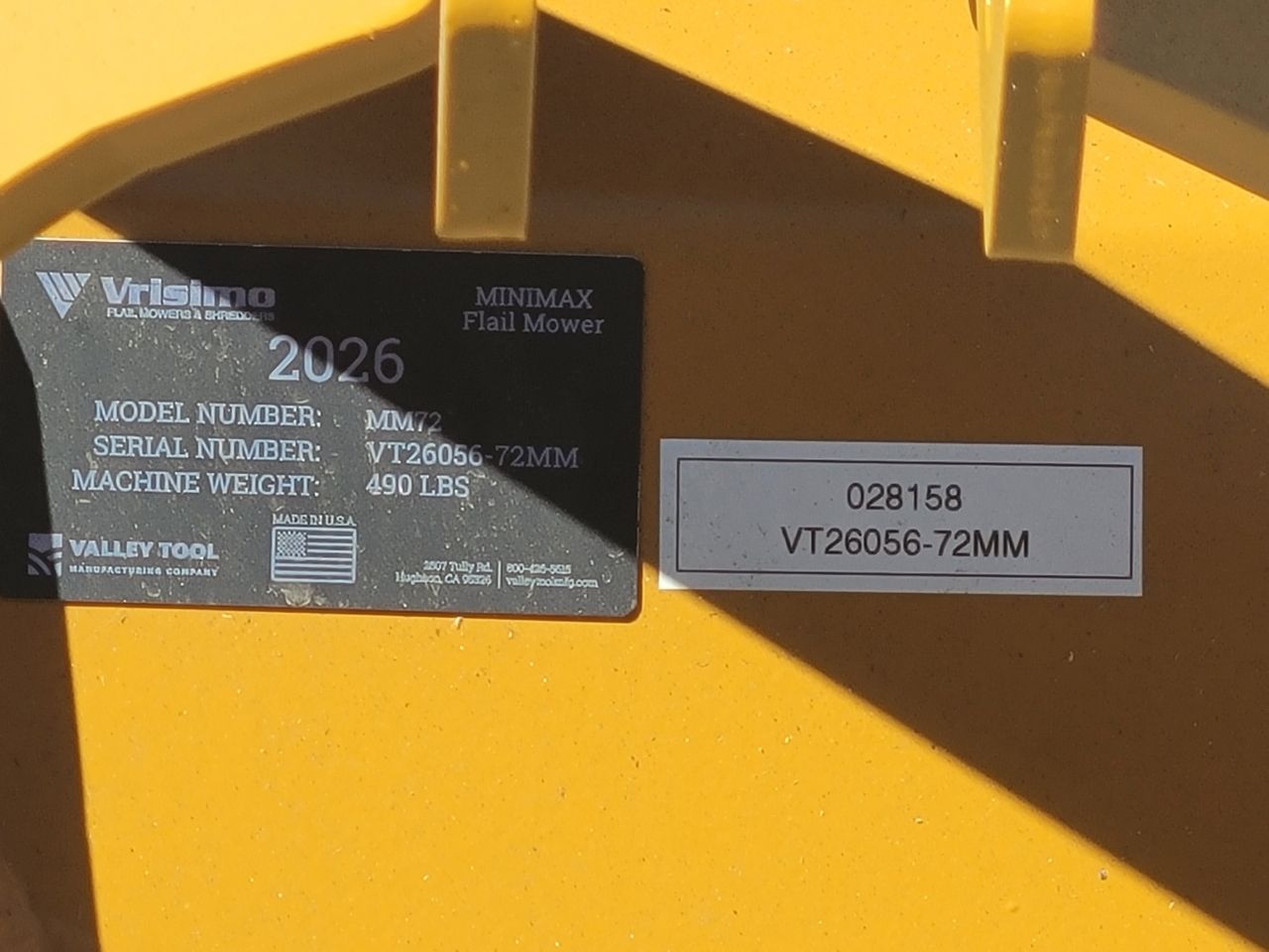 Actual stock photo of Vrisimo MM72, stock 028158