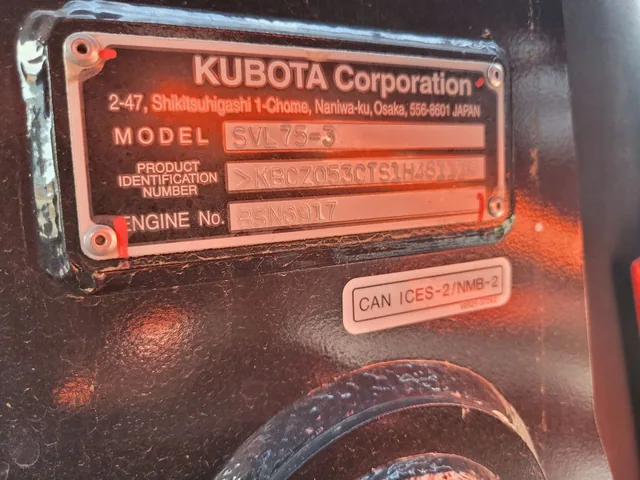 Actual stock photo 4 of Kubota Construction SVL75-3HW, stock 023458