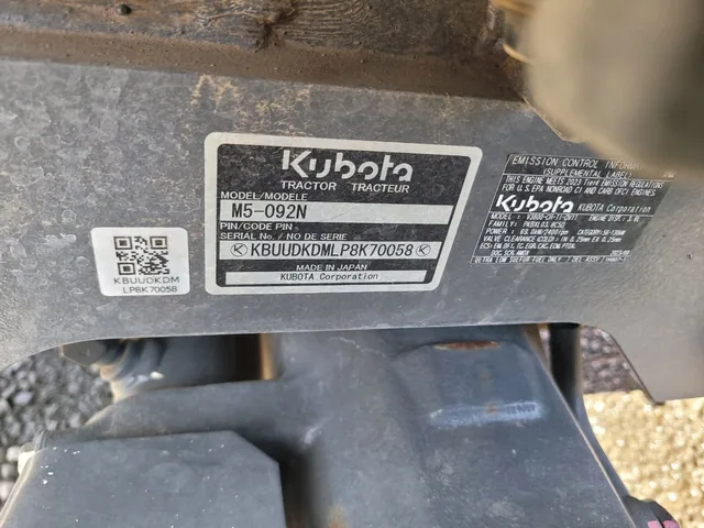 Actual stock photo 5 of 2024 Kubota M5N-092HD12, stock 005403