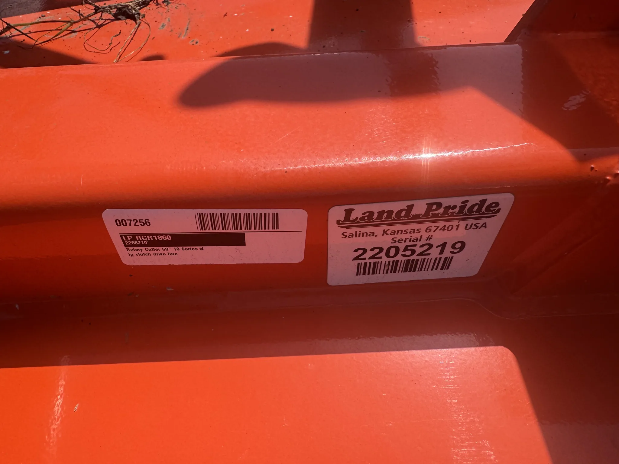 Actual stock photo of Land Pride RCR1860, stock 020636