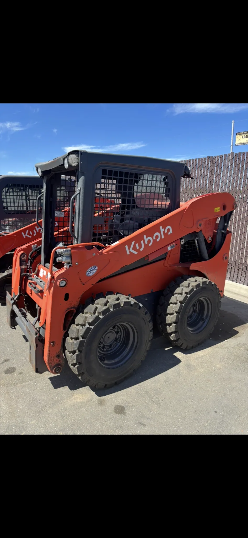 Actual stock photo of Kubota Construction SSV65, stock 027383