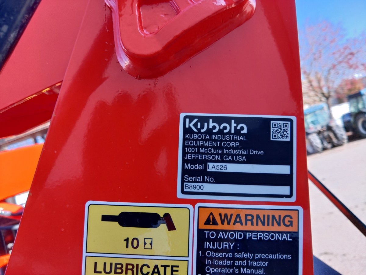 Actual stock photo of Kubota LA526, stock KC0363